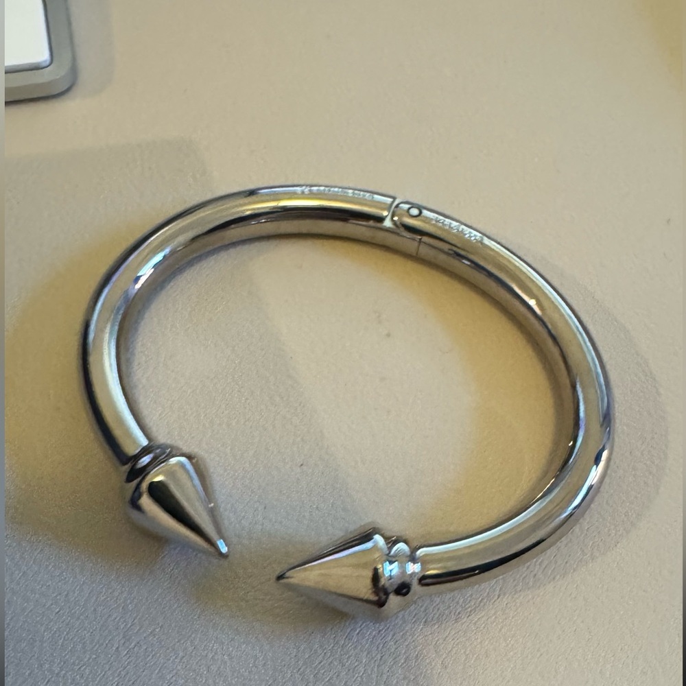 Vita Fede Metallic Silver Spike Bracelet